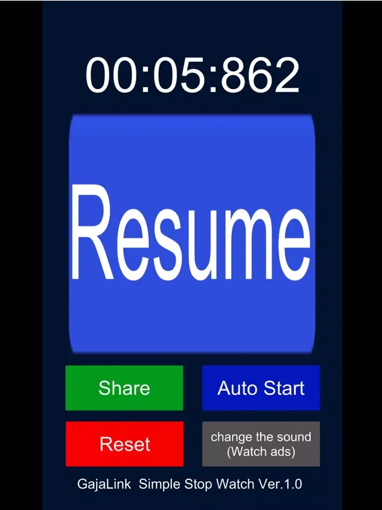 Скриншоты Auto Start Simple StopWatch iPad 